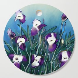 Purple Iris Cutting Board