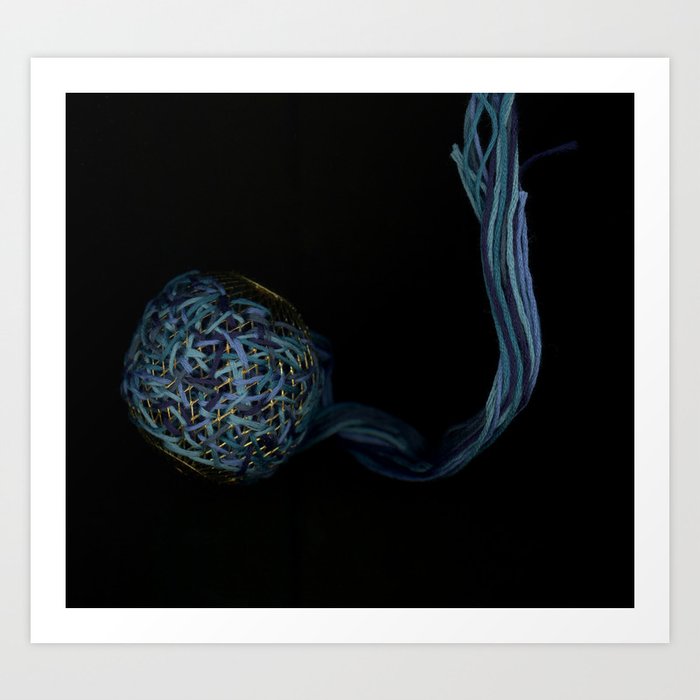 Space Fish Shades Of Blue Minimalist Surreal Art Art Print By Amdiamond