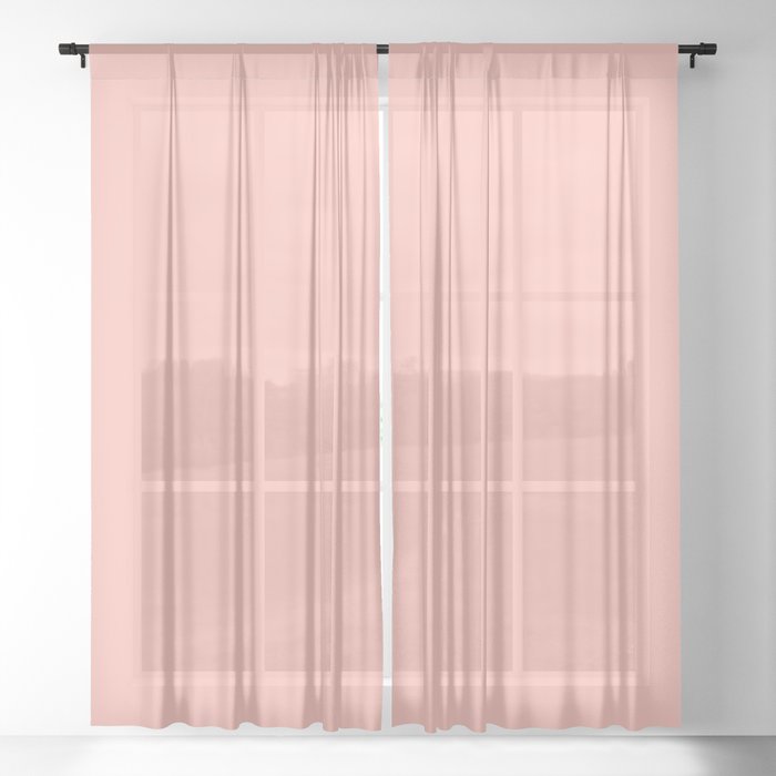 Cheerful Pink Sheer Curtain