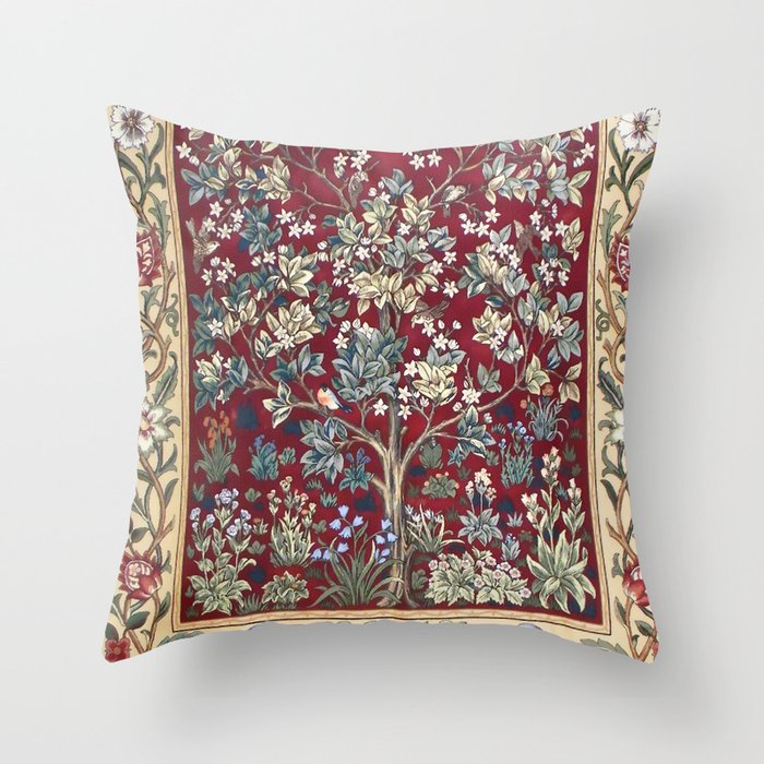 William Morris "Tree of life" 2. Throw Pillow