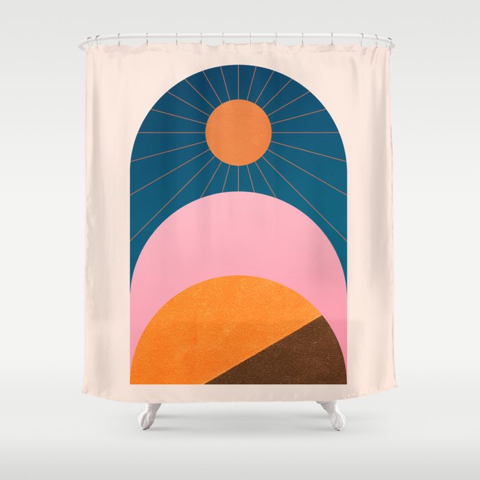 Abstraction_Sunshine_Minimalism_001 Shower Curtain