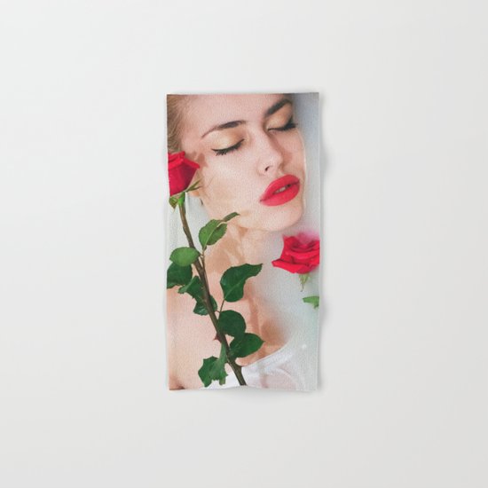 Red lips Hand & Bath Towel