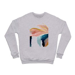 Exhale: a pretty, minimal, acrylic piece in pinks, blues, and gold Crewneck Sweatshirt