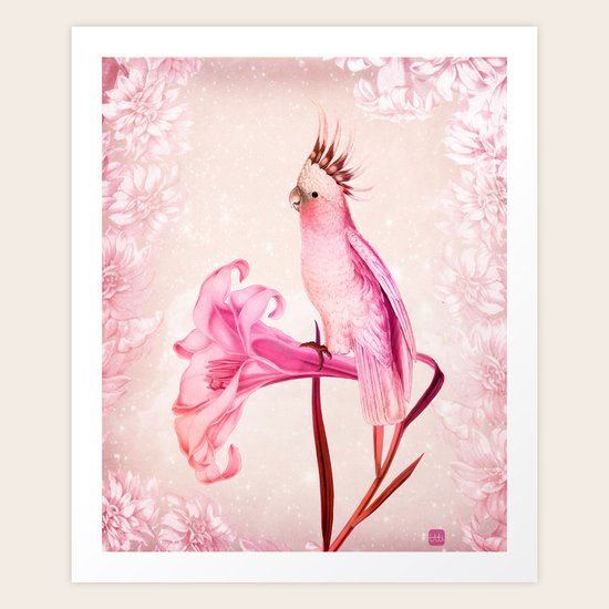 Pink Cockatoo Art Print