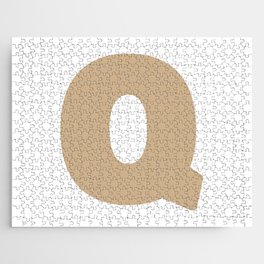Q (Tan & White Letter) Jigsaw Puzzle