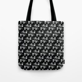 Roller Skate Pattern (Black and white) Tote Bag