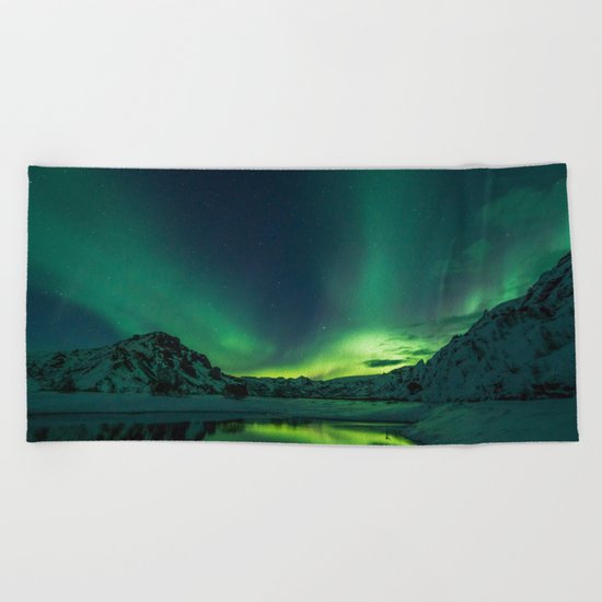 Aurora Borealis Beach Towel