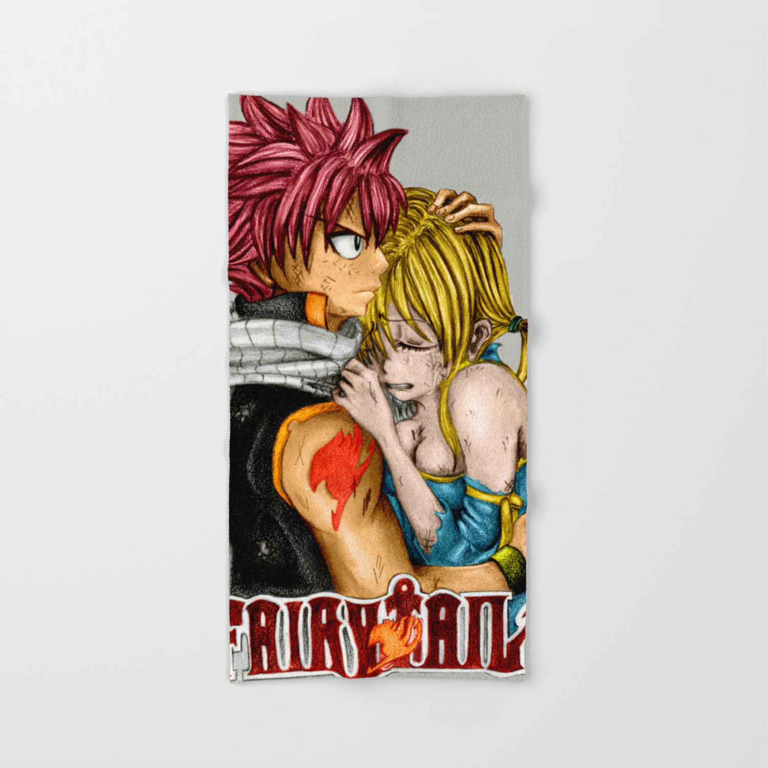 Natsu And Lucy Fairy Tail Hand Bath Towel By Mangasekai Society6
