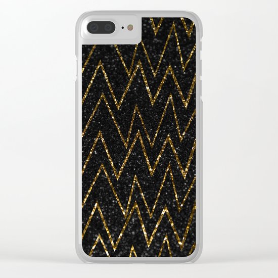 Elegant gold chevron #2 Clear iPhone Case
