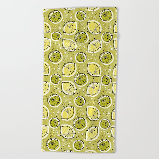 Atomic Lemonade_Green Beach Towel