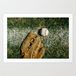 Baseball Season Equipment Art Print