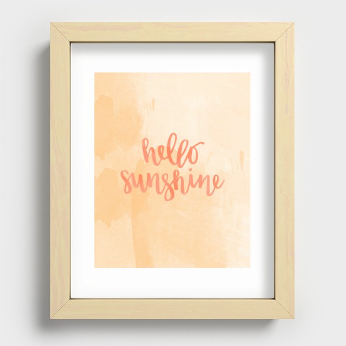 hello sunshine! Recessed Framed Print