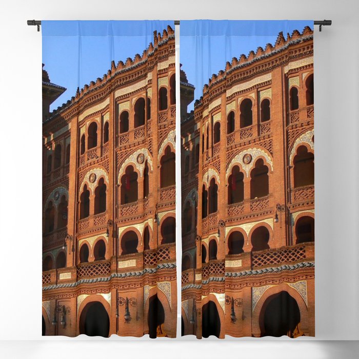 Spain Photography - Famous Bullring In The City Of Madrid Blackout Curtain