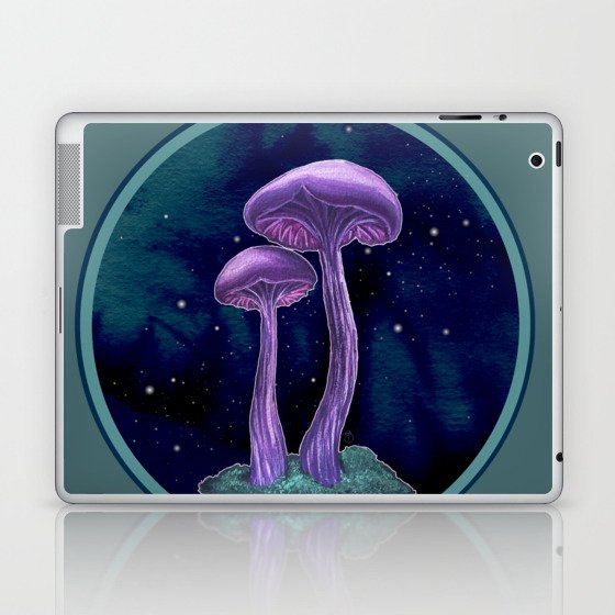 Purple Mushroom Laptop & iPad Skin