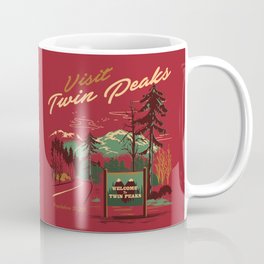 WELCOME TO TWIN PEAKS Coffee Mug | Vintage, Painting, Movies & TV, Vector, Nature, Twin Peaks 