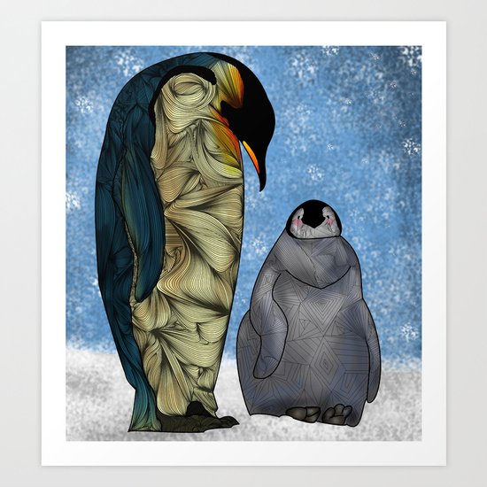 Emperor Penguins Art Print