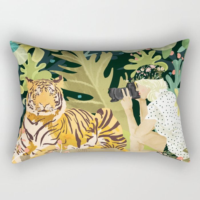 Tiger Sighting Rectangular Pillow