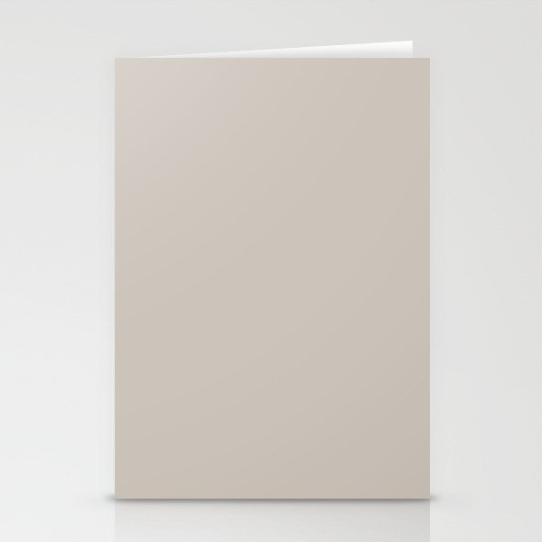 Gray Beige Solid Color Coordinates with Kelly Moore Accent Color KM4934 Zebra Finch Stationery Cards