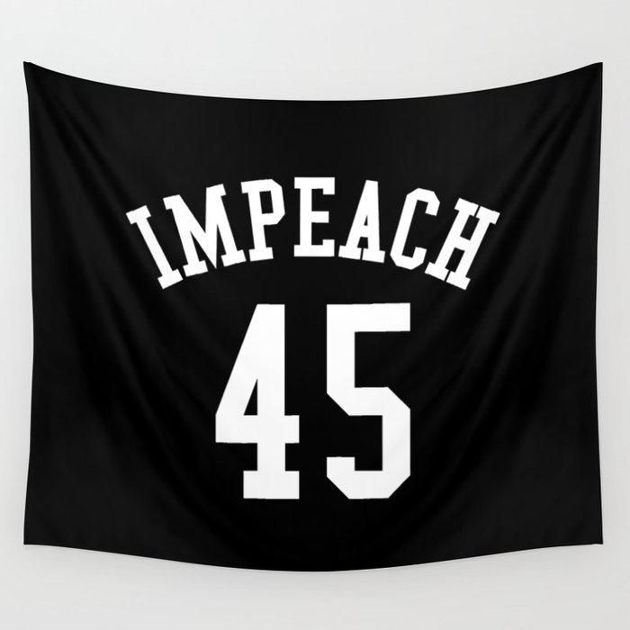 IMPEACH 45 (Black & White) Wall Tapestry