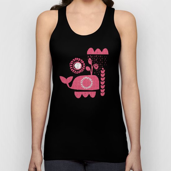 folk whale Unisex Tank Top