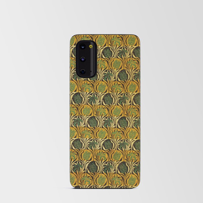 William Morris Victorian textile ferns and calla lilies pattern 19th century fabric floral design Android Card Case