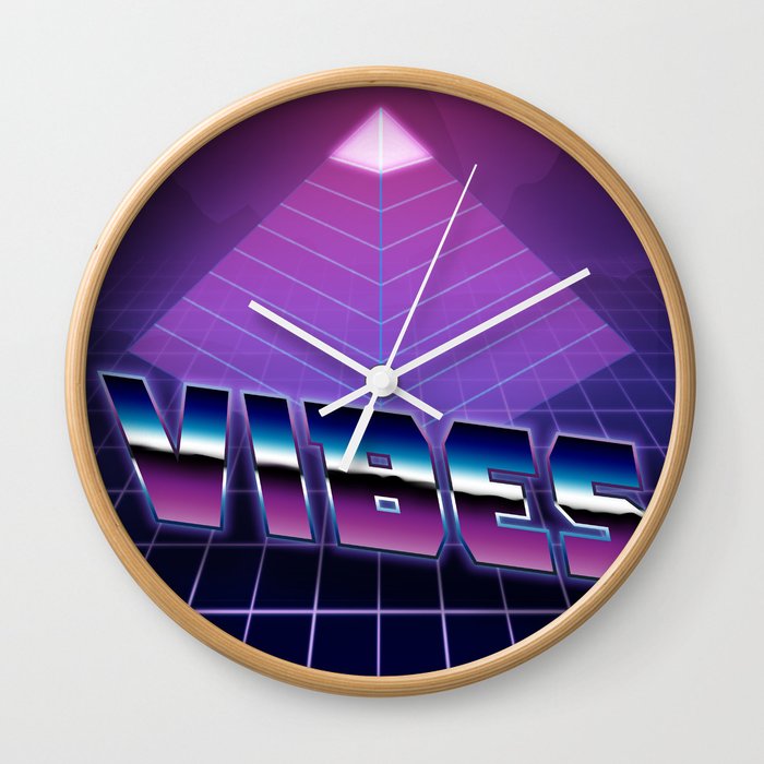 Outrun Vibes Wall Clock