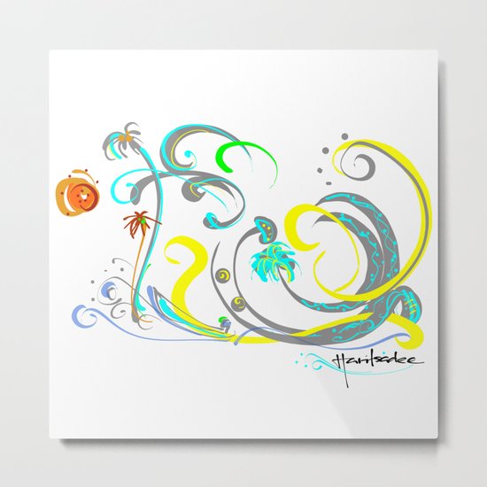 sunny beach -de2 Metal Print