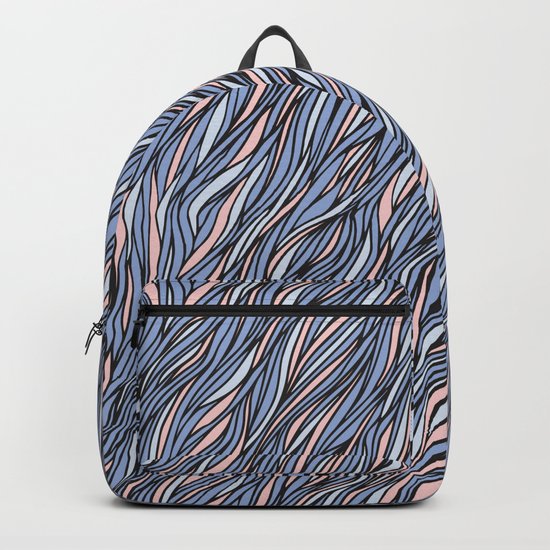 Rose quartz serenity wave pattern Backpack