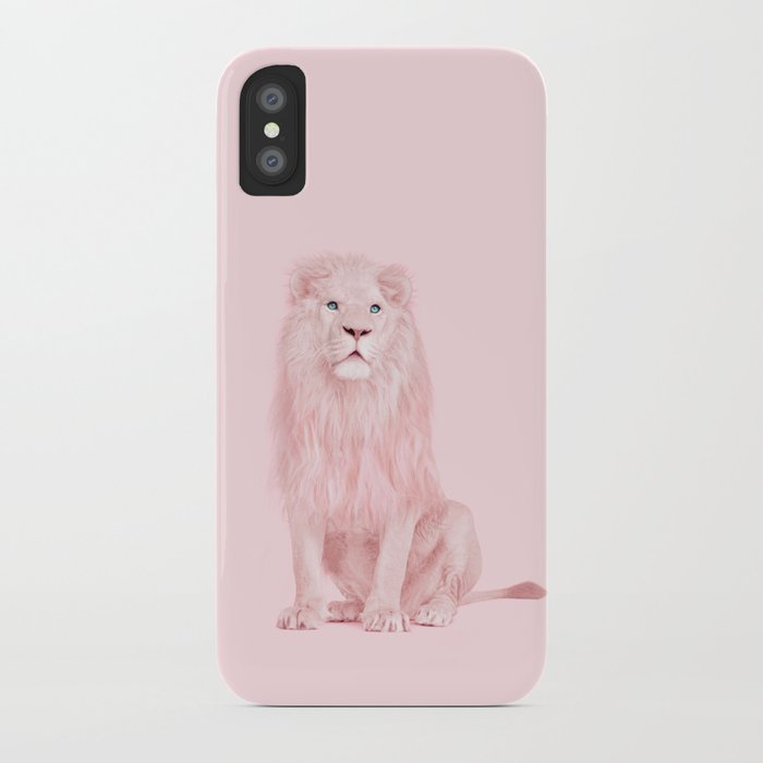 pink lion iphone case