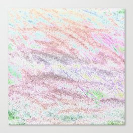 pink and rainbow fluffy foliage Canvas Print