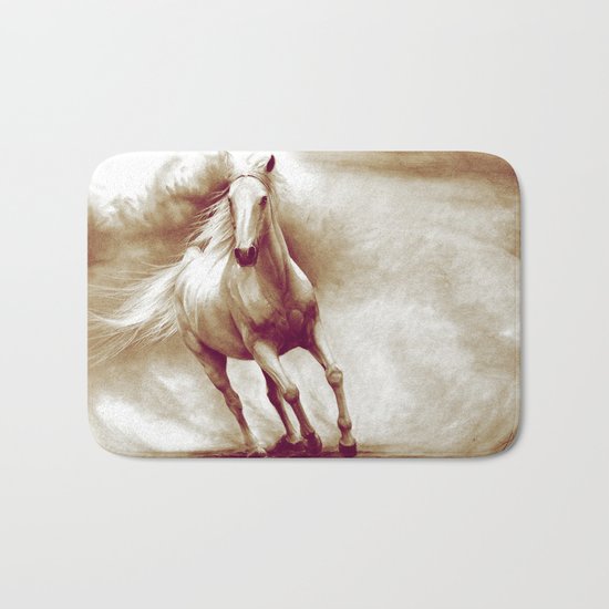 Horse in storm II. recolored version Bath Mat