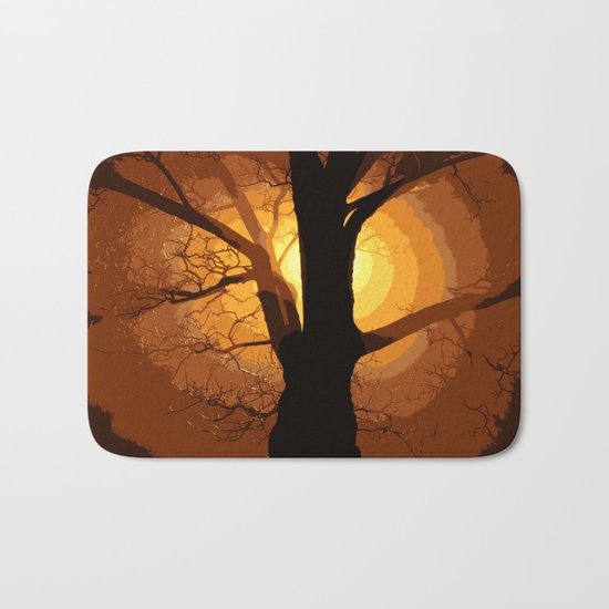 Sunset over the Tree I Bath Mat