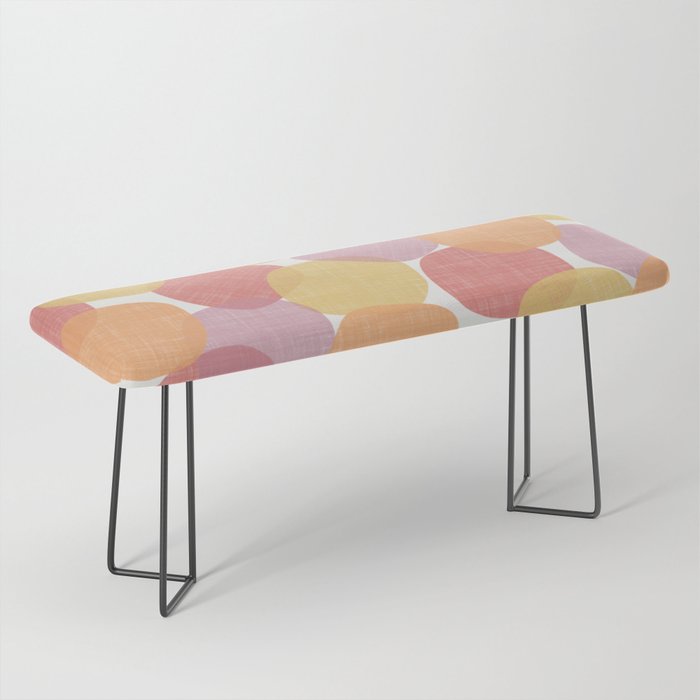 Textured Summer Spot Pattern Bench