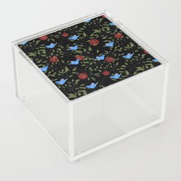 Blue Bird Paradise Pattern Acrylic Box