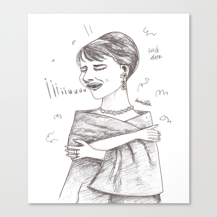 The Sopranos Maria Callas Pencil Drawing Canvas Print By Bananodromo Society6