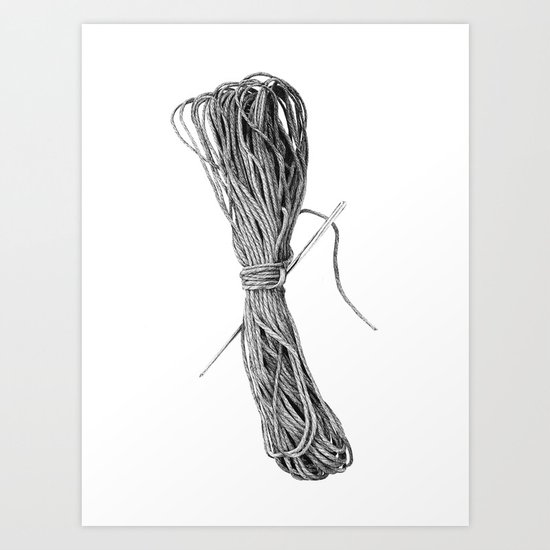 Needle and Thread Art Print