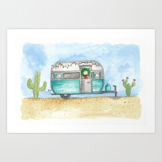 Custom Painting A South West Christmas Art Print By