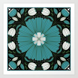 Vintage Kitchen Tile Art Print