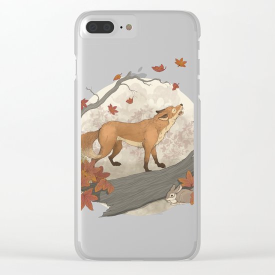 Fox and rabbit Clear iPhone Case