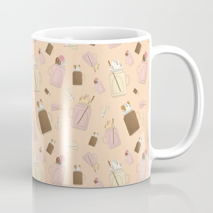 Vanilla Chocolate Strawberry Milkshake Pattern Coffee Mug