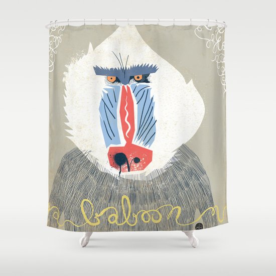 Baboon Shower Curtain