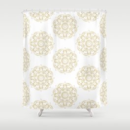 Mandala Gold Pattern Shower Curtain