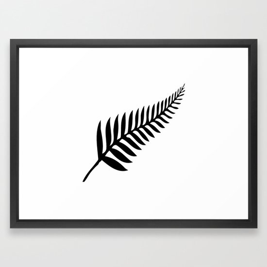 Silver Fern of New Zealand Framed Art Print by HomeStead Digital Society6