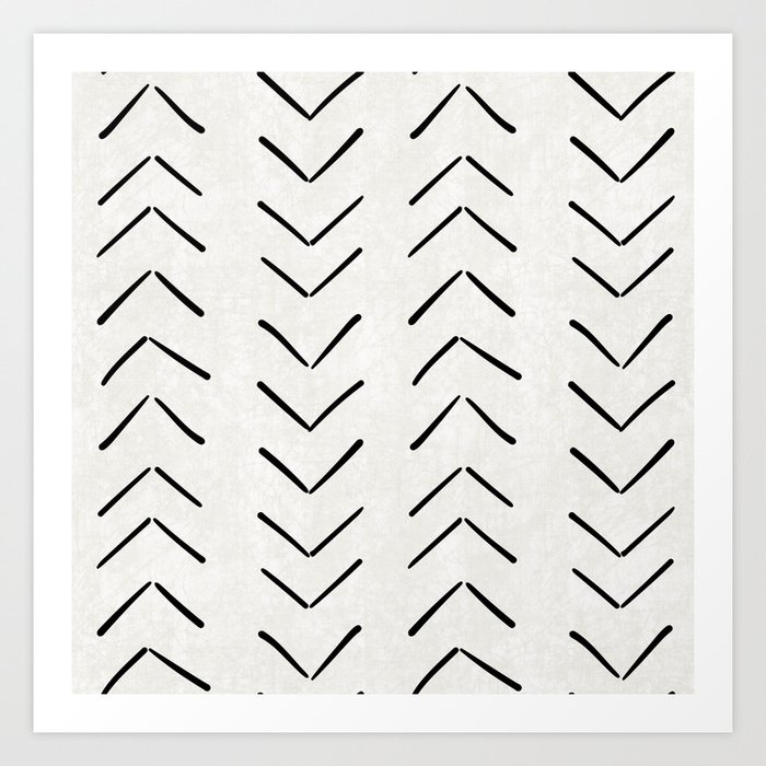 Mud Cloth Big Arrows in Cream Kunstdrucke Mud Cloth Big Arrows in Cream Kunstdrucke