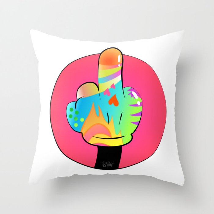 HelloTrilly - F*ck Off Throw Pillow