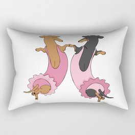 Ballerina Dachshunds Rectangular Pillow