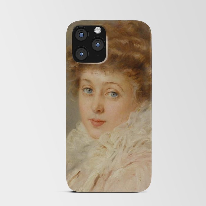 Portrait of a very elegant lady - Matrovsky iPhone Card Case