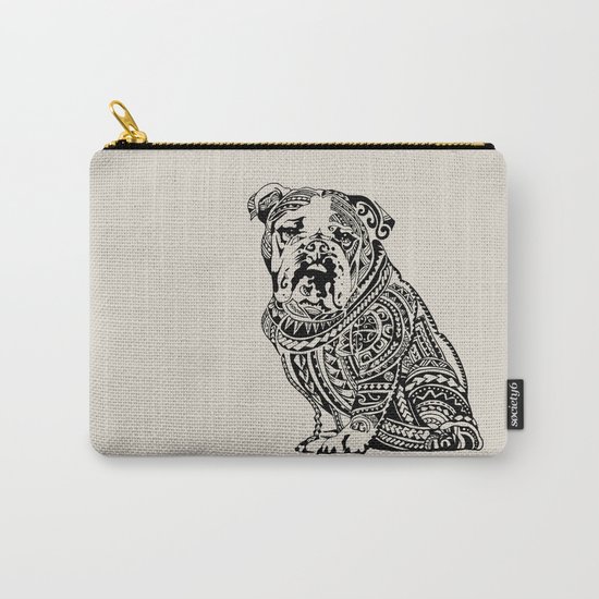 Polynesian English Bulldog Carry-All Pouch