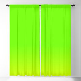 Neon Green and Neon Yellow Ombré  Shade Color Fade Blackout Curtain