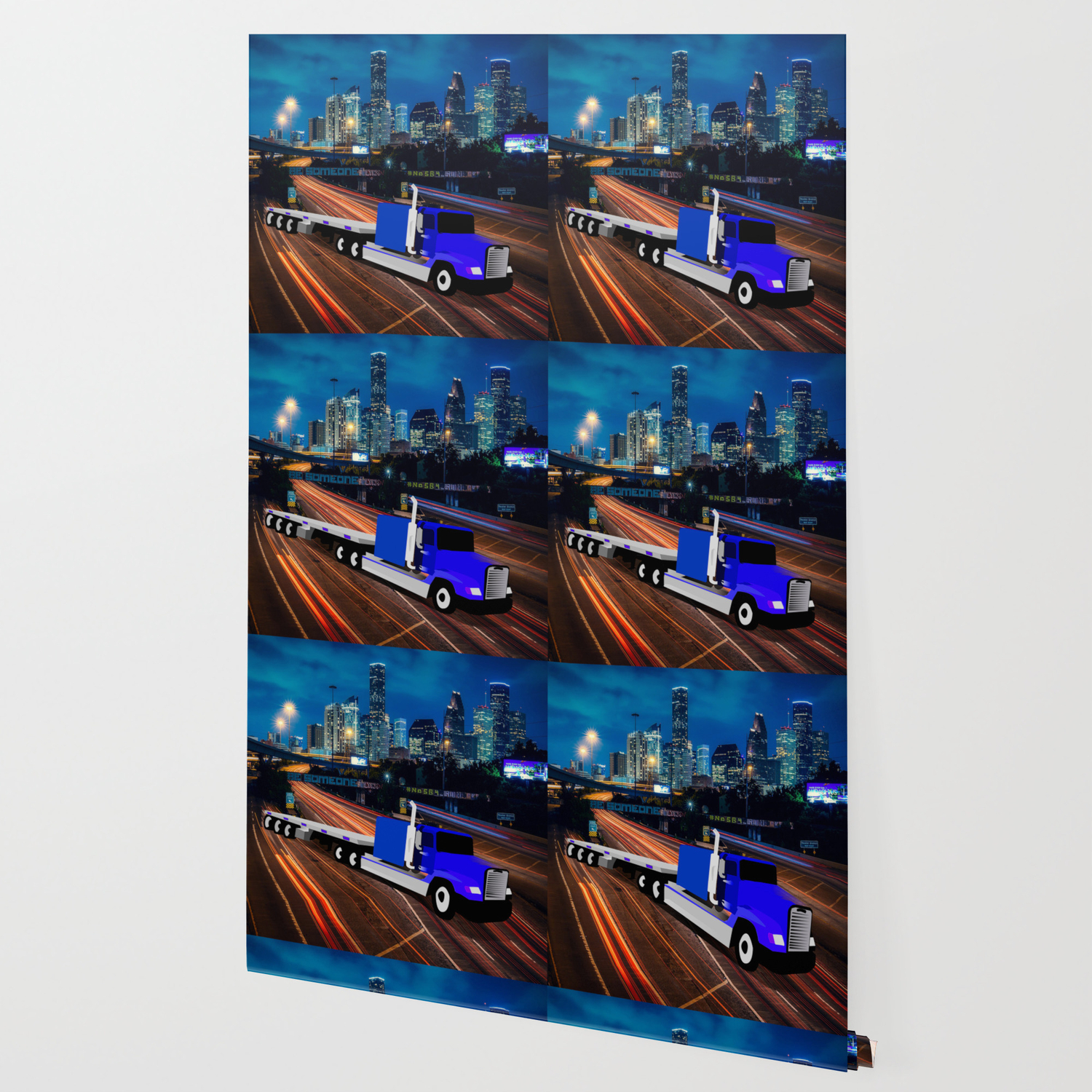 18 Wheeler Semi Truck On Houston Highway Wallpaper By Rodeodays
